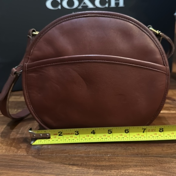 COACH 9901 Vintage Leather Chester Canteen Purse Crossbody Bag brass Zipper - Picture 9 of 11